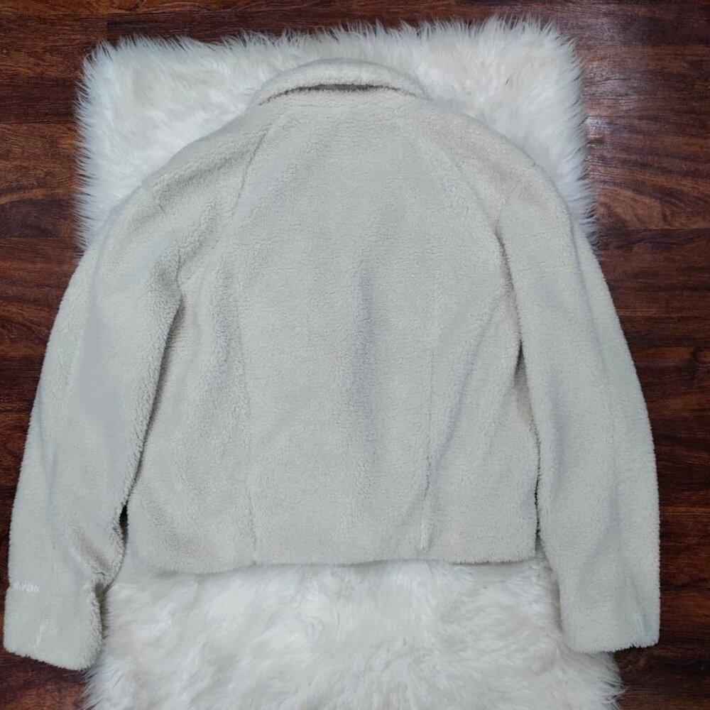 Lululemon Athletica Womens Small Textured Fleece Collared Cropped Jacket Bone - Picture 3 of 10